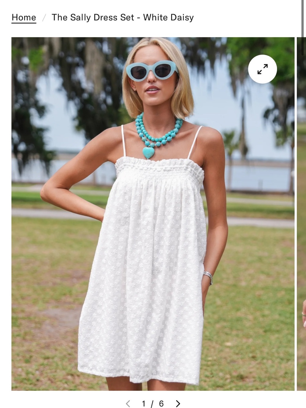 Darling White Daisy Mini Dress